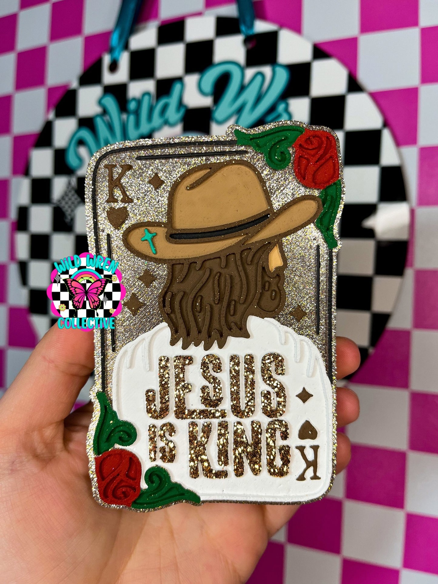 Jesus is king - sugared suede